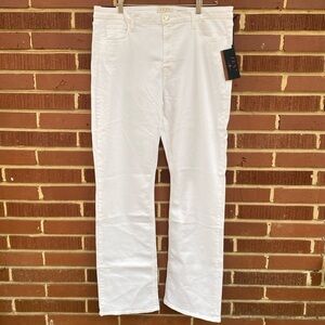 Jen7 by 7 For All‎ Mankind Off White Slim Bootcut Jeans Size 18 NWT
